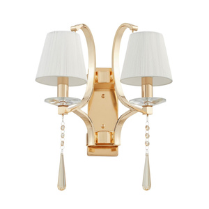 LAMPA ŚCIENNA KINKIET KRYSZTAŁOWY ZŁOTY VENISIA W2