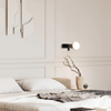 WALL LED READING LIGHT  3W + 6W BACK LIGHT BLACK ALUMINIUM - ACRYLIC