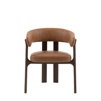 Onda Dining Chair Brown Leather