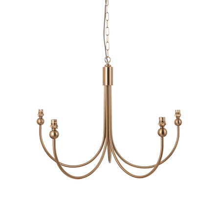 Santiago 5 Pendant Light Fitting Curved Brass