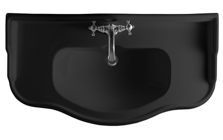 RETRO umywalka ceramiczna 100x54,5cm, czarny mat