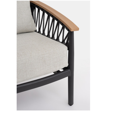 BIZZOTTO sofa 2-osobowa ogrodowa FENIX    szara