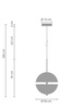 Lampa wisząca SFERA-1 LED złota 20 cm