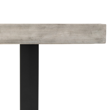 Stół ogrodowy TARANTO 180 cm – drewniany blat akacja, metalowa podstawa, 6 osób 