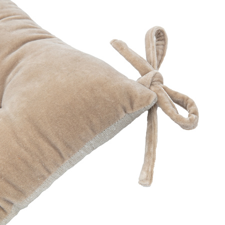 Cotton Velvet Seatpad Natural 430x430mm