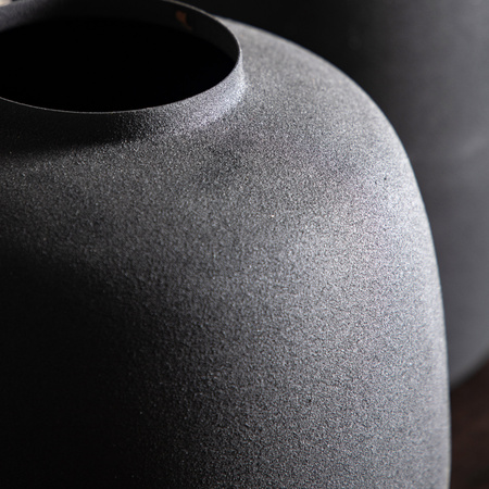 Zia Vase Black 335mm Set of 2