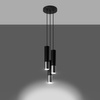 Lampa wisząca LOOPEZ 3P czarny/chrom