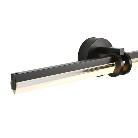 Lampa ścienna LOVELY LED 58 cm- czarno szklany kinkiet