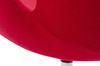 Fotel SWAN WOOL PREMIUM czerwony -  wełna, podstawa stal