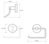 X-ROUND GUN METAL wieszak na papier toaletowy, gun metal