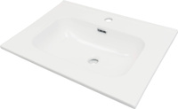 Umywalka ceramiczna wpuszczana z miejscem na baterię - 60 cm