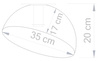 SFERA 35 plafon czarny/złoty