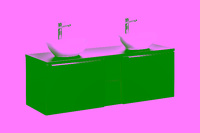 Zestaw meblowy 140cm z umywalkami nablatowymi