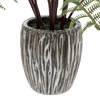 Tall Fern in Textured Grey Ceramic Pot