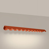 Lampa wisząca BISCUIT ochra czerwona LED 3000K