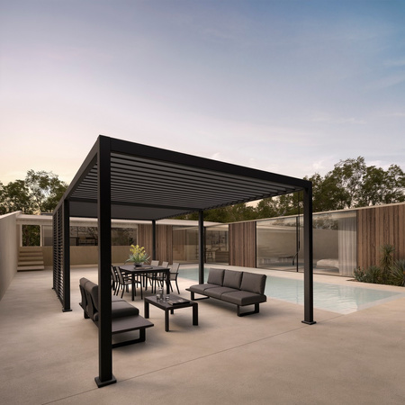 Pergola ogrodowa BIZZOTTO OCEAN 3,6X7,2 – antracytowy