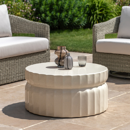 Cirella Coffee Table Cream 800x800x380mm