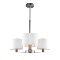 Daley 3 Pendant Matt Nickel 385-655mm