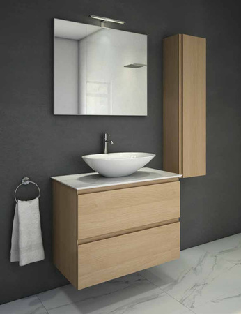 MORNING Umywalka nablatowa owalna 54x38 cm biały połysk