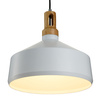 Lampa wisząca NORDIC WOODY biało drewniana 35 cm