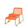 Sassano Lounge Chair with Footstool Orange