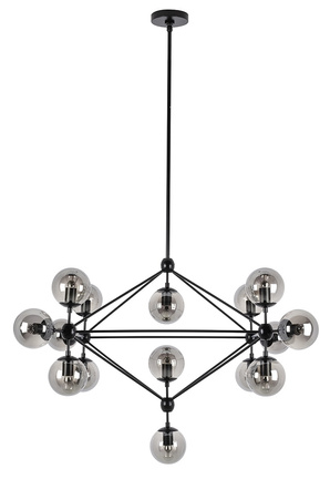 MOOSEE lampa wisząca PLANETARIO 15 czarna - klosze dymione