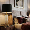 LAMPA NOCNA GLAMOUR CZARNO-MOSIĘŻNA LA BOTTE