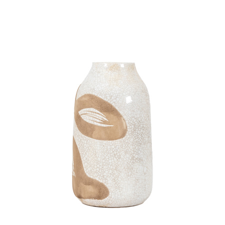 Wazon Goya mały, biało-brązowy, 145 x 145 x 255 mm