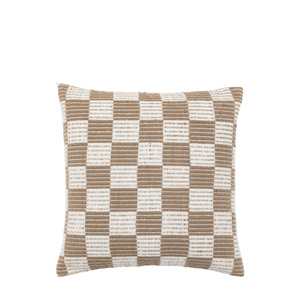 Winster Check Woven Cushion Taupe 450x450mm