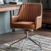 Krzesło obrotowe Curie Vintage Brown Leather