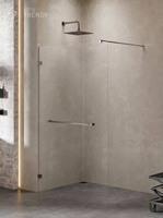 KABINA AVEXA GUNMETAL BRUSHED WALK-IN  60x200 CZYSTE 6mm ACTIVE SHIELD