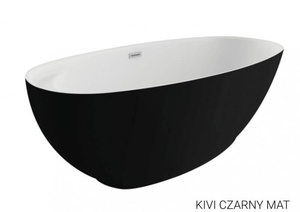Wanna  wolnostojąca 165x75 KIVI CZARNA mat*