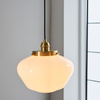 Camberley 1 Pendant Light Brass Opal Glass