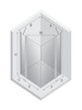 Kabina prysznicowa NEW SOLEO GOLD BRUSHED 2D prostokątna U 90x100x195 szkło czyste 6mm Active Shield 2.0 - z el. stałym