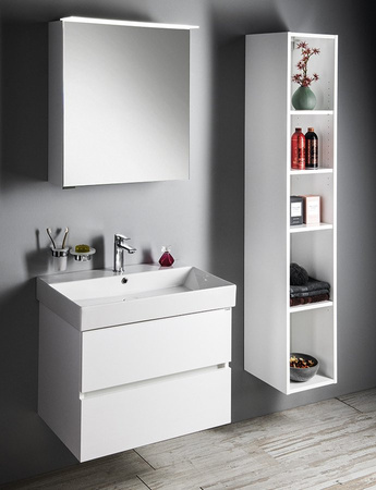 ESPACE słupek wysoki, otwarty z półkami 30x172x32cm, dąb srebrny