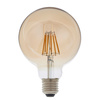 E27 LED Filament Globe 135x95mm Amber 6W