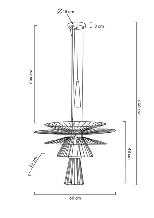 MOOSEE lampa wisząca SESTO złota