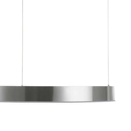 Lampa wisząca CIRCLE 60 cm - LED, ring nikiel szczotkowany