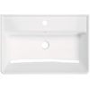Umywalka ceramiczna nablatowa/ścienna z miejscem na baterię - 61x41 cm