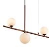 Lampa wisząca MODERNO 80 cm - burgundowa z białymi kloszami