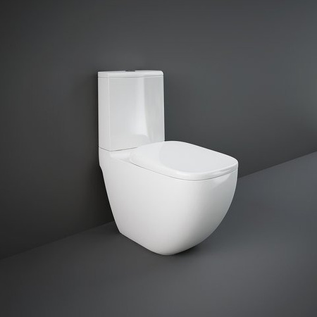 ILLUSION Miska WC Rimless do kompaktu 64x38 cm biały połysk