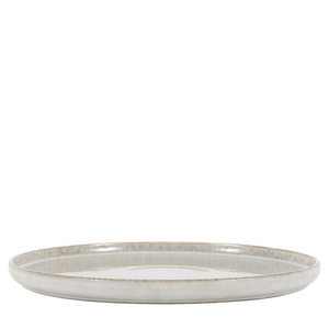 Talerz obiadowy Reactive Glaze – jasnoszary, 27 × 27 × 3 cm, zestaw 4 szt.
