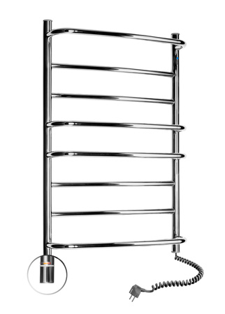 Elektryczny grzejnik łazienkowy NIERDZEWNY OMEGA 530х800 Termostat, prawa
