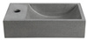CREST L umywalka betonowa z korkiem, 40x22cm, czrany granit