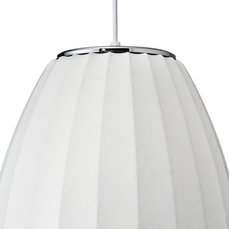 Lampa wisząca SILK BARREL biała 50 cm - nowoczesna i minimalistyczna
