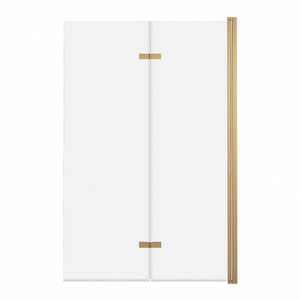 Parawan nawannowy 2-panelowy składany JEZIORAK 120 cm Złoty szczotkowany