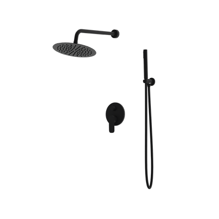 Podtynkowy zestaw prysznicowy z deszczownicą Spark Matt Black