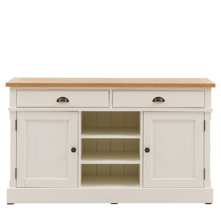 Eton 2 Door/2 Drawer Sideboard White1400x450x800mm