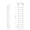 METRO LIGHT grzejnik łazienkowy 300x1140 mm, chrom