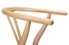 Krzesło WISHBONE natural - drewno bukowe, naturalne włókno